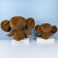 Grands yeux singe parlant parlant russe doux mignon coloré sommeil apaiser poupée en peluche jouet