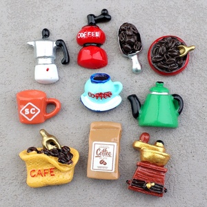 จี้เรซิ่นรูปการ์ตูน คาเฟ่ บ้านตุ๊กตา กาต้มกาแฟ สำหรับตกแต่งเคสมือถือ กิ๊บติดผม - Product Image 1
