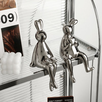 Ornements de lapin en céramique créatifs, décoration d'intérieur, design d'art moderne, haute qualité, luxe léger pour la maison, le bureau, la nouvelle maison