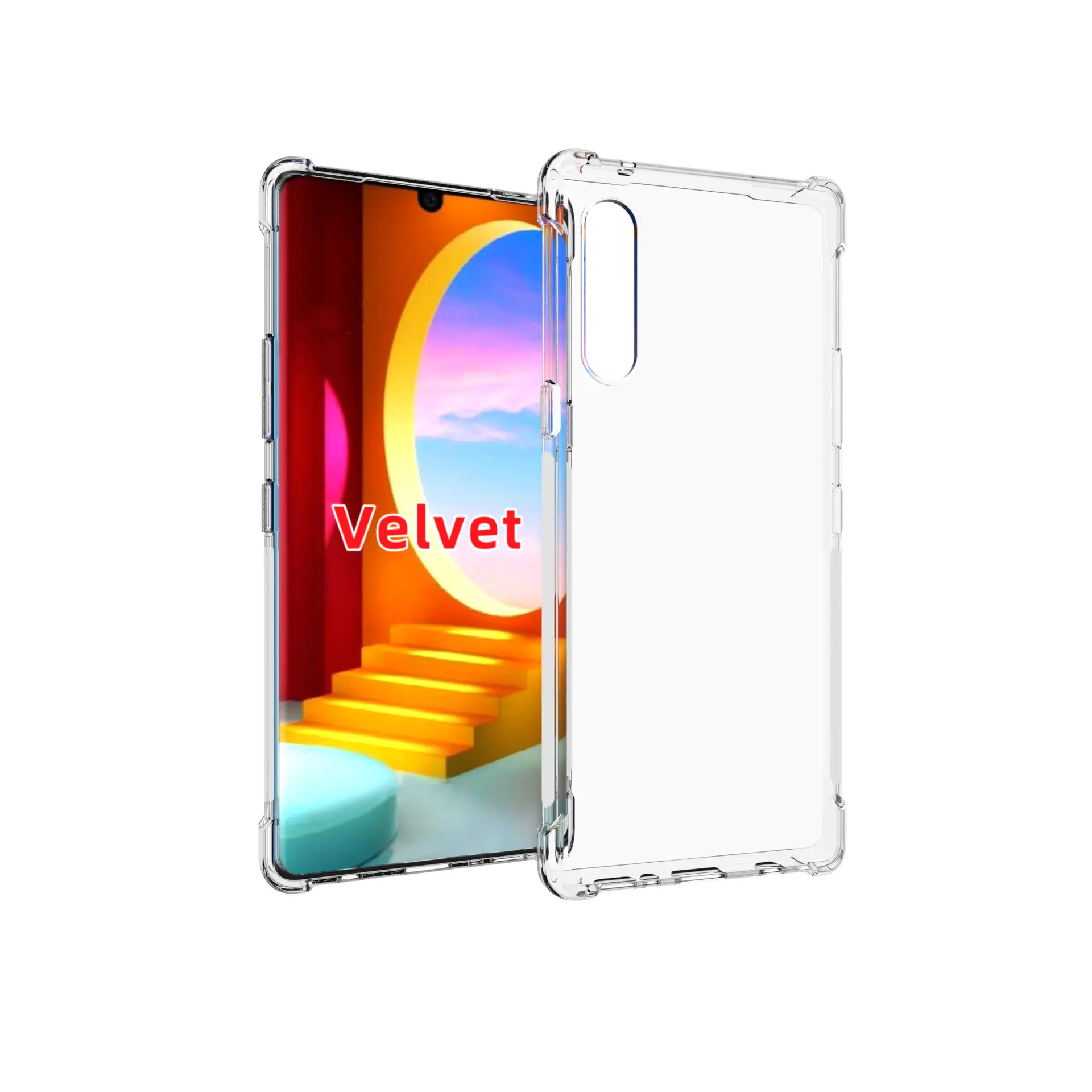hot selling Slim Shockproof Crystal Clear Transparency Soft TPU Mobile Cover for LG V60 K61 Q51 STYLO6 K71 Phone Case