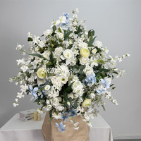 Boules de fleurs artificielles en soie blanches réalistes pour centres de table de mariage, décoration de remise de diplôme, fête des Mères, rentrée scolaire