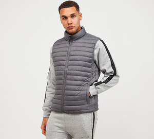 Gran oferta Unisex, chaleco acolchado de invierno hecho a medida, chaqueta sin mangas acolchada negra, capucha, cremallera, impermeable, de talla grande para hombres y mujeres - Product Image 2