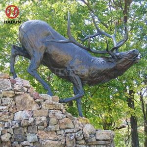 <span class=keywords><strong>Sculpture</strong></span> d'orignal en <span class=keywords><strong>Bronze</strong></span> de taille réelle, décoration d'animal populaire pour jardin extérieur - Product Image 3