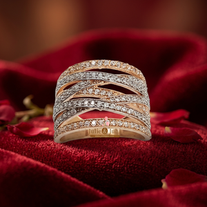 Women Diamond <b>Ring</b> 18k Rose Gold Exclusive Luxury Jewelry Offering Elegant Design Superior Craft And Sparkling Diamond Finish - Product Image 1