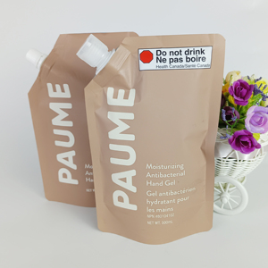 Bolsa de Embalaje Personalizada de Aluminio con Boquilla para Líquidos, Tipo Stand-Up, para Gel de Manos - Product Image 2