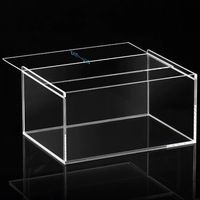 Boîte de présentation en acrylique transparente avec couvercle, en promotion