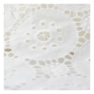 Online Sale Super Soft Whilt Cotton Eyelet Lace Chinese Textile Chikan High Quality Muslin Light Embroidery Fabric