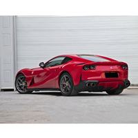 Kit carrosserie amélioré avec diffuseur arrière style OEM en fibre de carbone sèche et queue de cygne à trois étages pour Ferrari 812