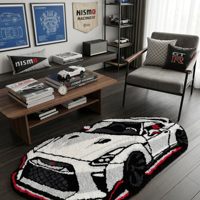 Trendy Modern Tufted Thick Plush Area Rug Aesthetic Room Decor Carpet Soft Absorbent Non-Slip Washable Eco-Friendly Rug for Kids