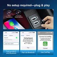 AUTOABC Nuevo Adaptador Inalámbrico 2 en 1 para CarPlay y Android Auto, Caja Inteligente con IA para Sistemas Inteligentes de Automóvil, para Autos con CarPlay con Cable