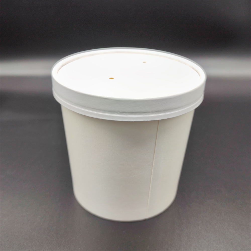 High Quality 16oz Kraft Paper Soup Cup Disposable Take Away Paper Soup Cup with Lid