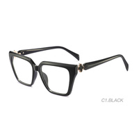 Lunettes carrées ultra-légères et durables pour femmes, montures de lunettes de vue tendance en acétate TR et matériaux mixtes, confortables et élégantes