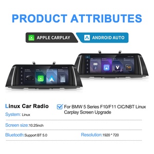 NaviHua para BMW Serie 5 F10 F11 NBT CIC 2010-2017, Actualización para Auto, Radio GPS de 10.25'', Sistema Linux, Carplay Inalámbrico, Monitor para Auto - Product Image 6