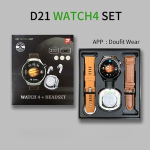 D21 Watch4 New Màn Hình Thông Minh Đồng Hồ 2-In-1 IP67 GPS Cho <span class=keywords><strong>Android</strong></span> 4G Sim Tương Thích IOS Màu Xanh Răng Cuộc Gọi Tai Nghe Da St - Product Image 3