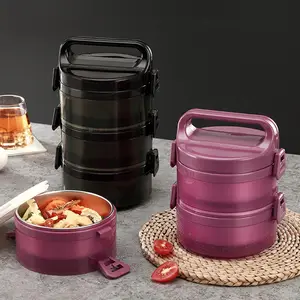 Commercio all'ingrosso Portatile Lunch Box Termico In Acciaio Inox di Grande Capacità Multi Strato Bento Box Contenitore di Alimento