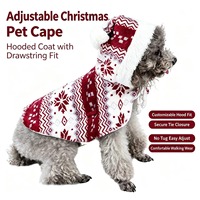 Cape en polaire corail pour animaux de compagnie, motif flocon de neige de Noël, châle chaud d'hiver pour chien et chat, costume de fête, couverture en peluche, fournisseur en gros