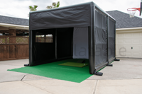 Tente de simulateur de golf gonflable portable, durable, imperméable en PVC pour l'extérieur, taille personnalisable pour l'entraînement et la publicité