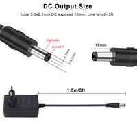 Adaptateur d'alimentation à découpage 12V/1A et 12V/2A direct fabricant pour caméra de vidéosurveillance, LED et matériel réseau avec sorties 24V, 9V, 5V