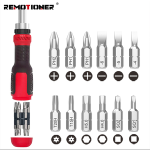 Destornillador Ajustable con Mecanismo de Trinquete, 13 en 1, Multibits, Juego de Destornilladores Todo en Uno - Product Image 1