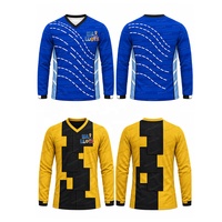 Maillot de football à manches longues pour hommes en tissu durable avec col en V pour les projets de collectes de fonds d'équipes, commandes d'équipes disponibles