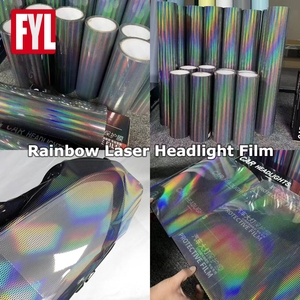 Film vinyle laser arc-en-ciel pour phares de voiture, film de changement de couleur pour phares, type nid d'abeille, film pour phares de véhicule, pour le style des phares - Product Image 2