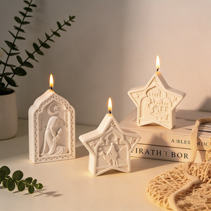 Molde de Silicona con Diseño de Niña Orando en el Medio Oriente, con Estrella en Relieve, para Manualidades con Resina y Yeso - Product Image 5