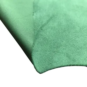 100% polyester waterproof interlock bonded green polar fleece fabric for children fleece cloth winter jacket