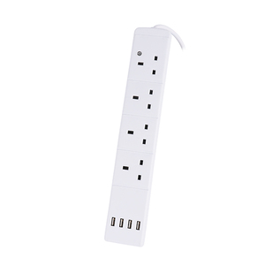 4 Ac Outlets 4 Usb Ports Extension Cord <strong>UK</strong> <strong>Socket</strong> 3 Pin British Plug Extension Board Switch and <strong>Socket</strong> - Product Image 4