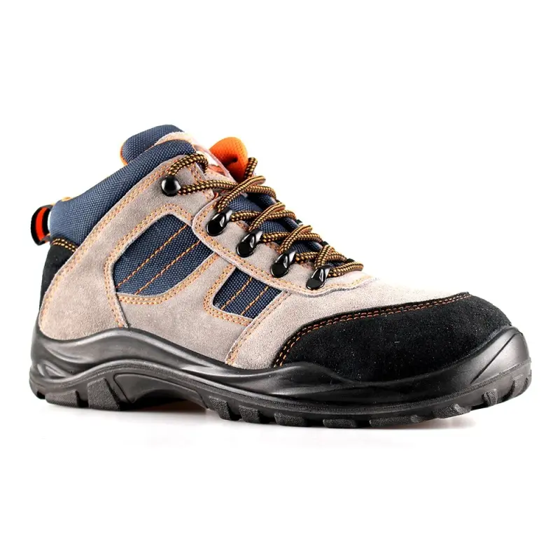 Sepatu keselamatan kulit belahan rendah pria, sepatu Keamanan kulit desain potongan rendah dengan standar S3 untuk pria