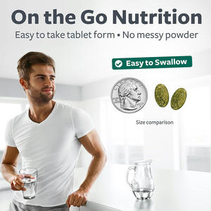 Tabletas de Super Greens Orgánicas Naturales, Mezcla Diaria de Alimentos Integrales en Tabletas para Adultos, Suplemento Dietético OEM - Product Image 3