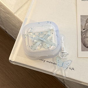 Hermosa mariposa floral adecuada para <span class=keywords><strong>AirPods</strong></span> 4 cubierta protectora colgante de tercera <span class=keywords><strong>generación</strong></span> para auriculares <span class=keywords><strong>Apple</strong></span> carcasa blanda - Product Image 1