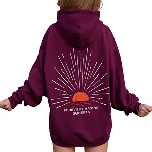 Sudadera con Capucha para Mujer, Talla Grande, 100% Algodón Tejido, 380 GSM, Antiarrugas, con Logotipo Personalizado OEM, de Alta Calidad - Product Image 3