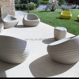 Chaise longue de jardin de style moderne Chaise de relaxation en fibre de verre avec fil Siège de loisirs pour parc extérieur Villa École Hôtel Meubles - Product Image 5