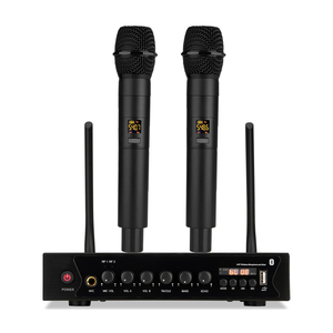 Chuyên Nghiệp 2-Trong-1 Năng Động Hệ Thống Microphone Cầm Tay Kim Loại Không Dây Microphone Tốt Nhất Microphone Cho Âm Thanh Tốt Nhất Chất Lượng - Product Image 1