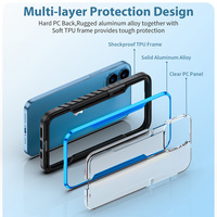 Vente en gros, offre spéciale, étui métallique antichoc pour protection d'appareil photo PC TPU pour iPhone 15 14 13 Pro Max