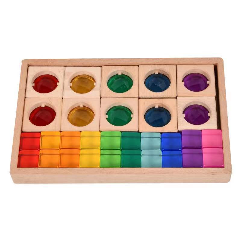 Two-piece gemstone building block set-28528535cm