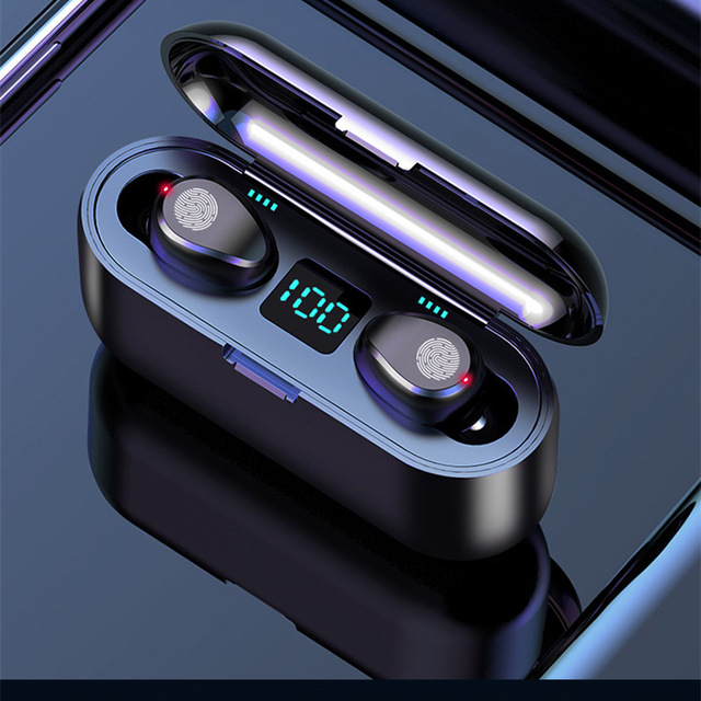 Mini F9 TWS BT 5.3 Wireless LED Display Headphone With 500mAh Power Bank Charging Sports Gaming Headset Earbuds Earphone