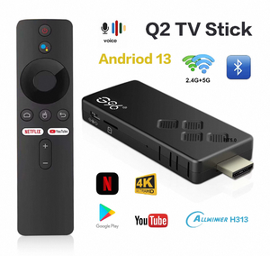 Q2 Tv <span class=keywords><strong>Stick</strong></span> Tv Box <span class=keywords><strong>Fire</strong></span> <span class=keywords><strong>Stick</strong></span> Nouveau Allwinnerh313 Android13 <span class=keywords><strong>4K</strong></span> Quad Core 5Gwifi Double Bande Bt Télécommande Vocale - Product Image 3