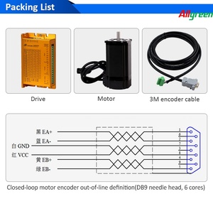 มอเตอร์สเต็ปเปอร์ Allgreen 3 เฟส Nema23 1/2/3Nm แบบวงปิด สำหรับเครื่องกัดซีเอ็นซี ป้ายกำกับเครื่องตัด  DC18V~50V 7A Pul+dir 1000ppr - Product Image 2