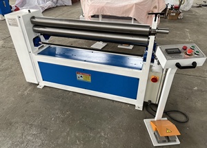 Tự Động 1300 Mm Chiều Rộng Mỏng Đo Tấm Điện Trượt Cuộn Máy 3-Con Lăn Tấm Cán Máy Cho Tấm Kim Loại Uốn Cong Cán - Product Image 4