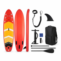 Planche à pagaie gonflable SUP de 11 pieds (335x77x15cm) avec kit d'accessoires complet, pagaie, pompe, leash, aileron et sac à dos