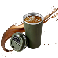 380ml 510ml Smart Touch Affichage de la température en acier inoxydable isolé sous vide Tasse à café de voyage Tumbler avec couvercle numérique