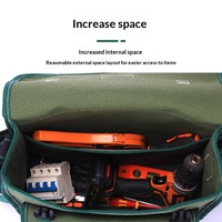 Bolsa de Lona Multifuncional para Herramientas, Bolsa de Hombro/Bandolera Resistente y Reforzada, Kit de Herramientas Impermeable