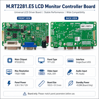 Carte de commande LCD M.RT2281.E5 VGA DVI vers LVDS 1080P pour moniteur TFT compatible avec les panneaux d'affichage