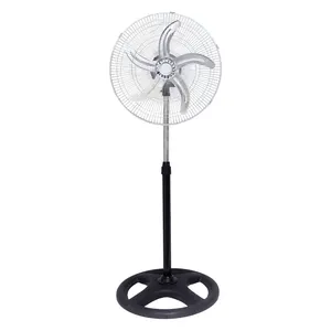 Ventilador de Pedestal Industrial de 18 pulgadas, potente soporte Industrial oscilante 360, 5 aspas de aluminio, ventilador de Pedestal Industrial eléctrico