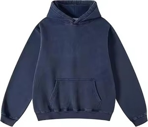Sudaderas con capucha personalizadas para hombre, 100% algodón, con cuello, estilo holgado, gruesas, estilo urbano, servicio OEM. - Product Image 6