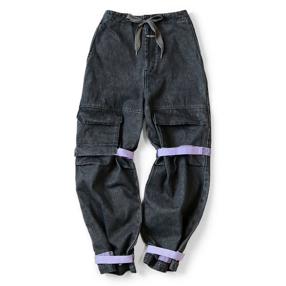 ZhuoYang Garment Men's Gothic Pants Breathable Sustainable High Quality Cotton Material Gothic Purple Brand Jeans Pants