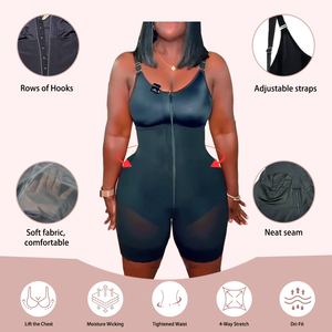 Shapewear a compressione elevata per donna, Fajas Colombianas Stage 2/3, con cerniera e reggiseno integrato, per sollevamento glutei e modellamento completo del corpo - Product Image 2