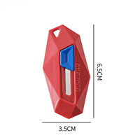 Couteau utilitaire miniature magnétique en forme de diamant, coupe-boîte rétractable pour la découpe d'enveloppes et de colis, papeterie pour étudiants