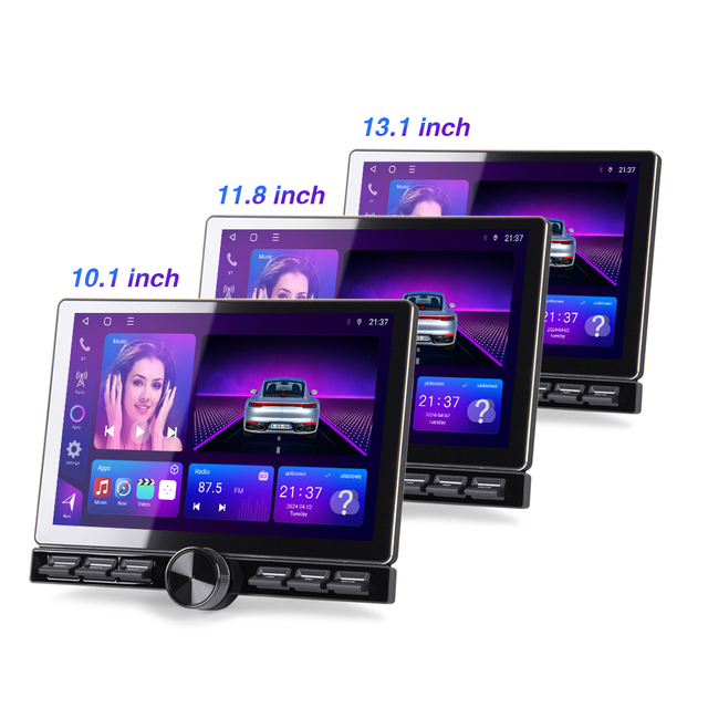 10.1/11.8/13.1inch Android Car Stereo 2k QLED  Diamond Car Player FM Radio With Button Knob Wireless Carplay 4G 360 Head Unit